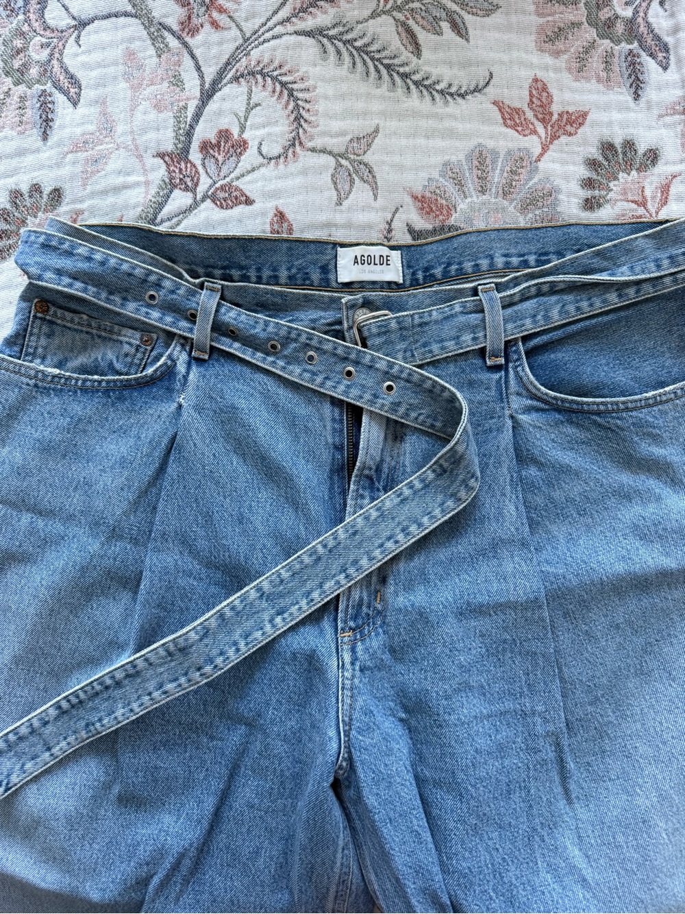 Agolde PaperBag Jeans with Belt